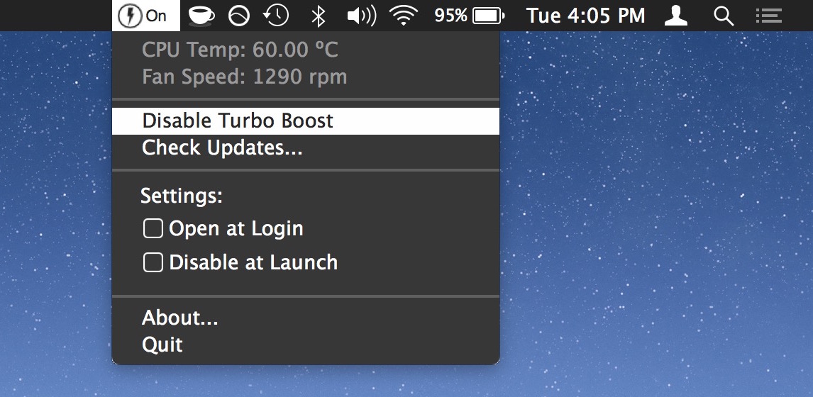 Turbo Boost Switcher 2.6.1 Free For Mac